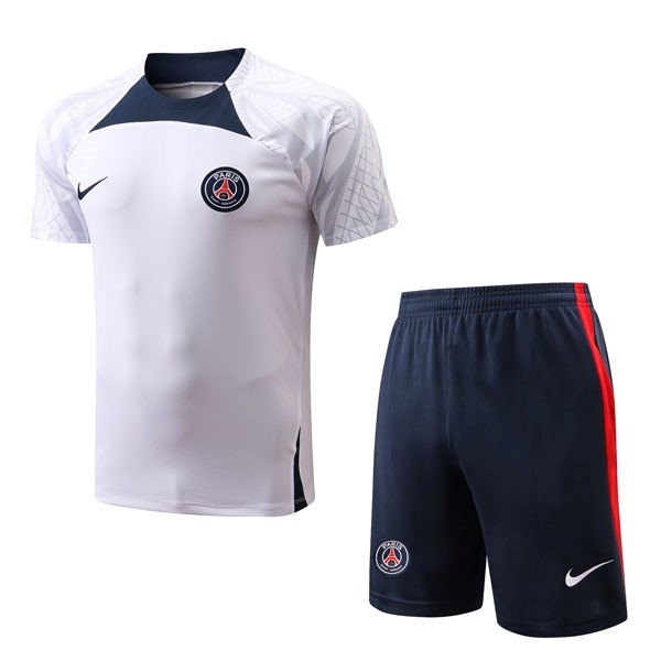 Camiseta Entrenamiento PSG Conjunto Completo 2022 2023 Blanco